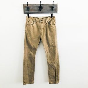 Levi Strauss Tan Khaki 510 Skinny Pants 33x32